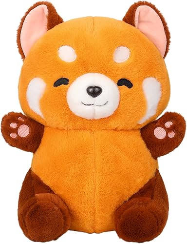 Miniatura 4 de Peluche de panda rojo, lindo panda de peluche, regalo para niñas y niños, 23.6 pulgadas