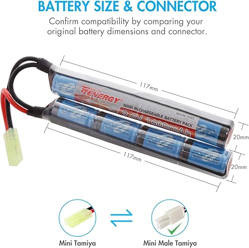Miniatura 3 de Combo Batería de NiMH Tenergy de 96 V y 1600 mAh  Cargador inteligente de baterías de NiMH de 84-96 V