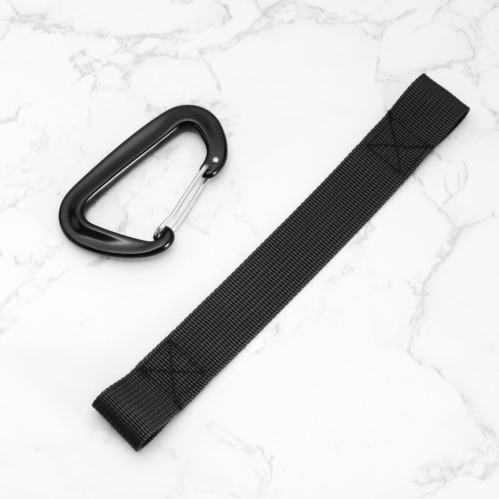 SG Store Sangle en Nylon avec Mousqueton de Style d'escalade Mousqueton d'escalade Mousqueton de Verrouillage Mousqueton en Aluminium à Verrouillage Automatique, Noir
