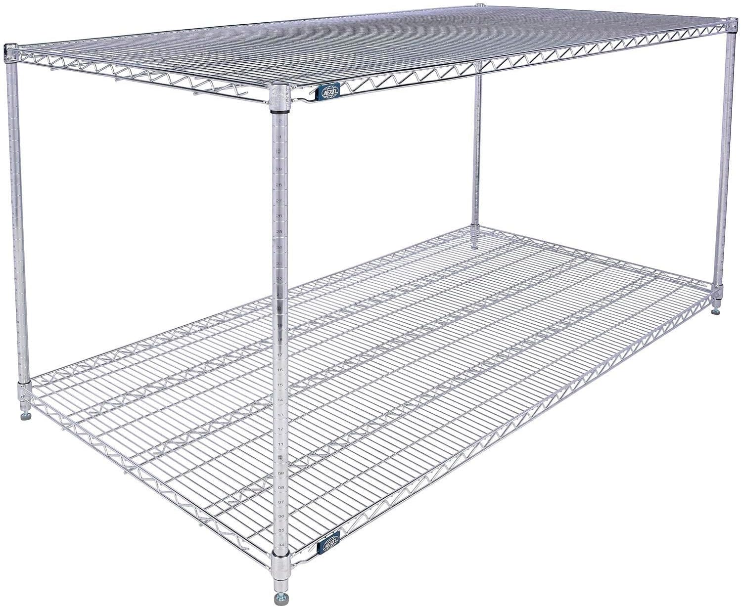 Nexel ESD, 2 Tier, Wire Shelving Starter Unit, 72" W x 30" D x 34" H