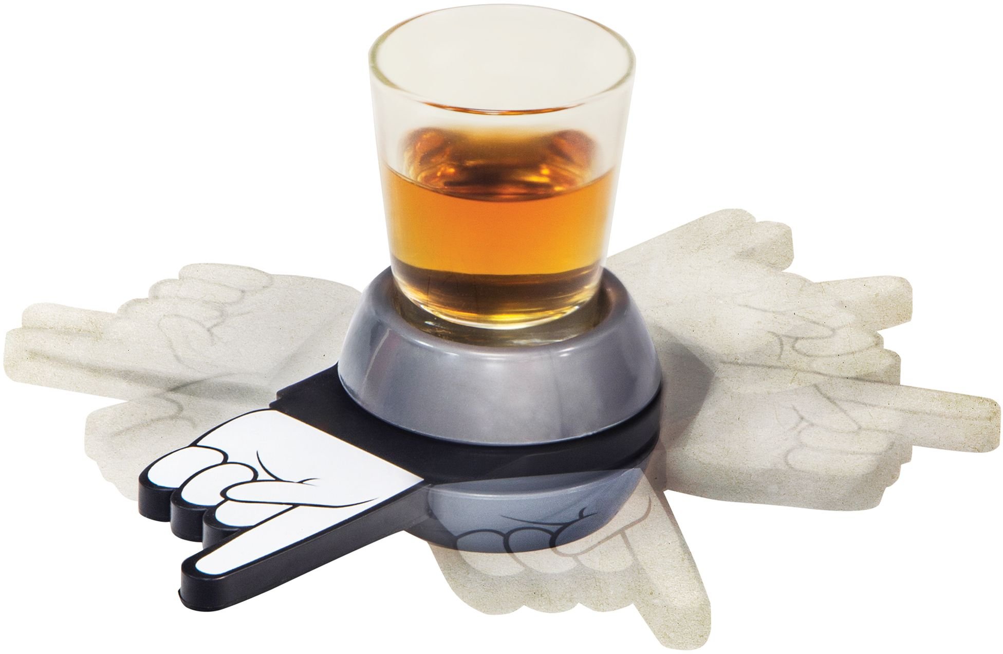 Home Essentials & Beyond Funville Spinner Game with Shot Glass, Clear