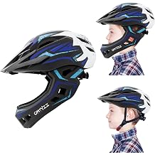 ONTYZZ Kids Bicycle Helmet Kids Adjustable Safety Full Face Helmet Lightweight Toddler Mountain Full Bike Helmet for Skating Cycling Scooter for Child