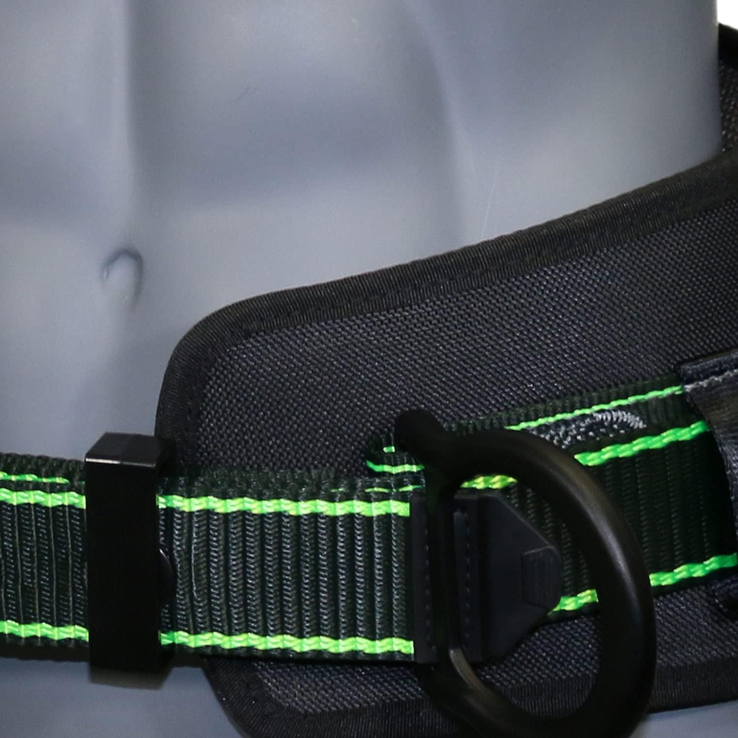 AFP Heavy-Duty 2 D-Ring Aluminum Hardware, Premium Thick 8’’ Padded Back Support Waist Body Belt w/Tongue Buckle & Hi-Viz Premium Stitching, Fall Protection Work Positioning Restraint (OSHA/ANSI PPE) - - 