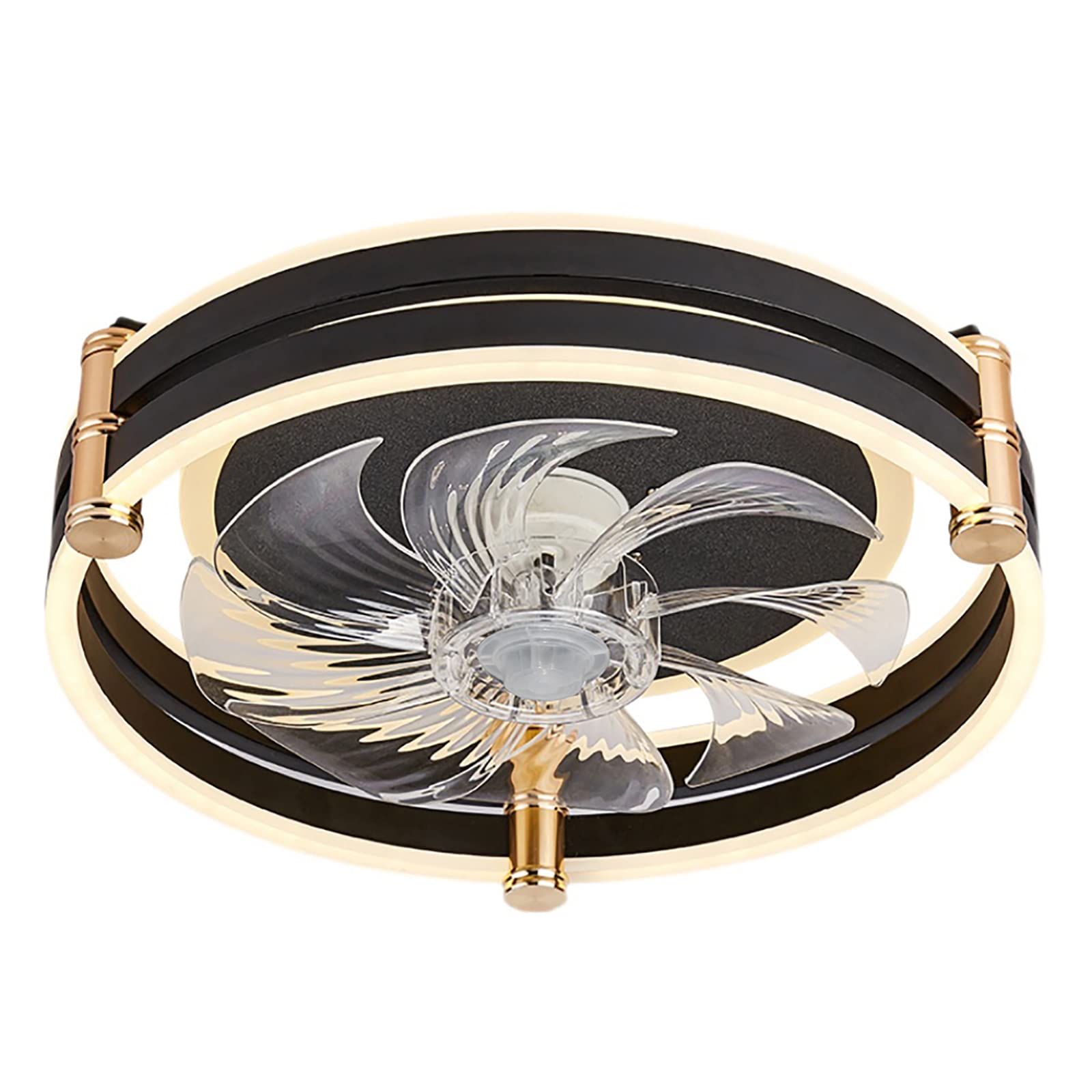 Buy Orllien 20'' Modern Black Ceiling Fan with Lights, Low Profile Fan Light,LED 72W Remote