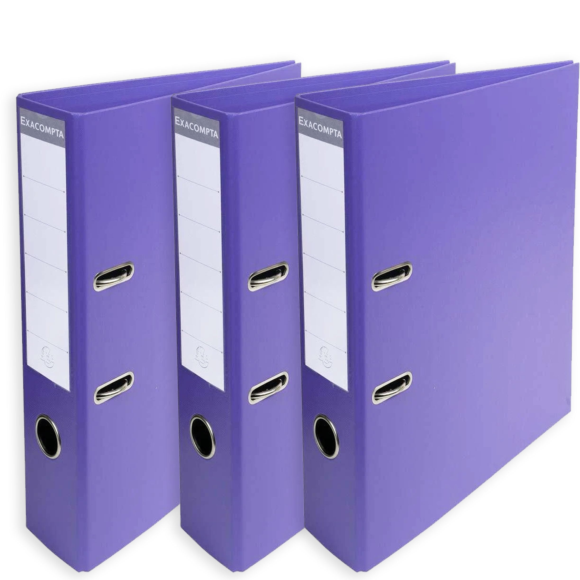 Exacompta A4 Prem'Touch PVC Lever Arch File - 2 Rings, 320 x 290mm, 70mm Spine, 75mm Rings, FSC-Certified (3, Purple) — image 1