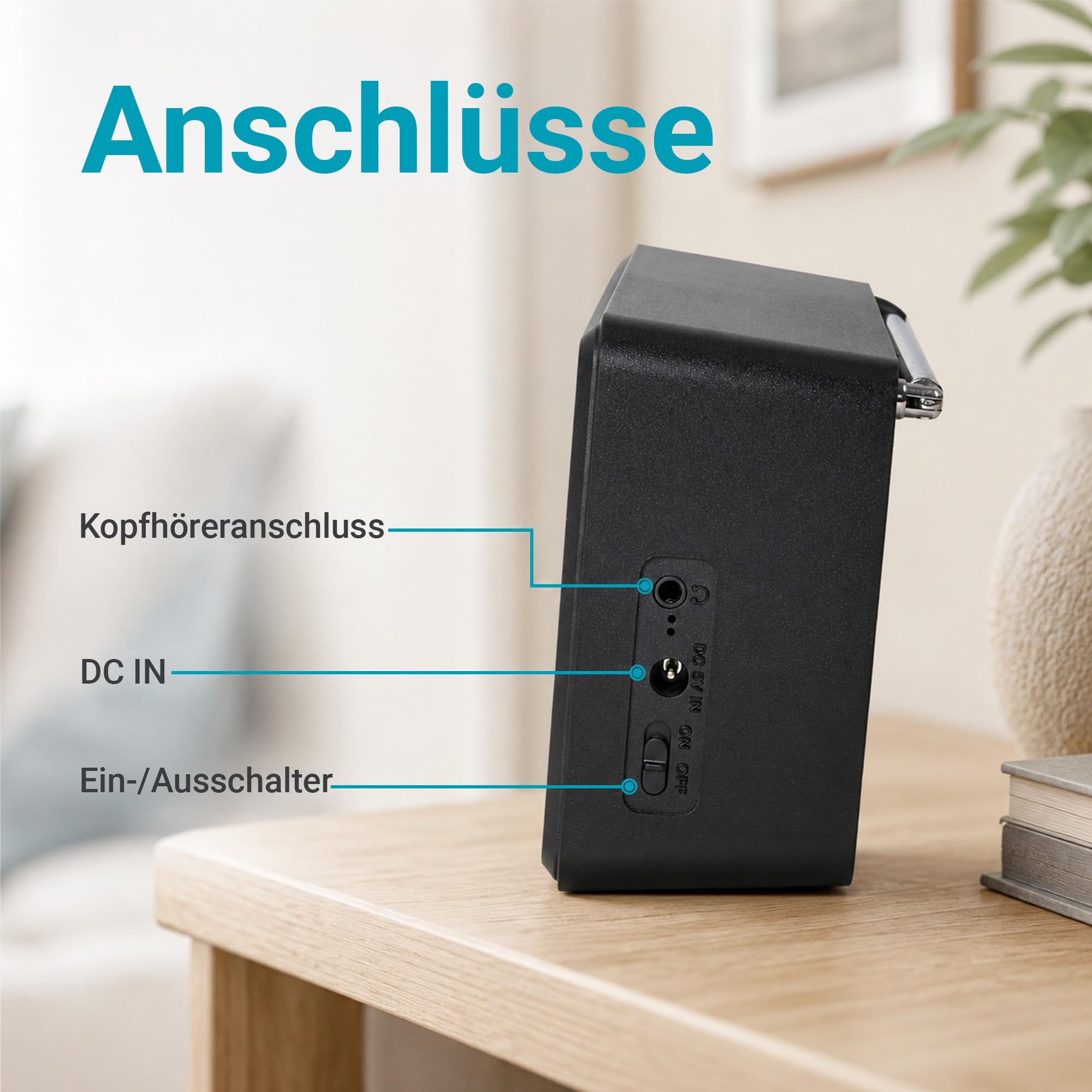 XORO DAB 142 Tragbares DAB+/UKW Radio, Bluetooth, 2,4 Zoll Farbdisplay