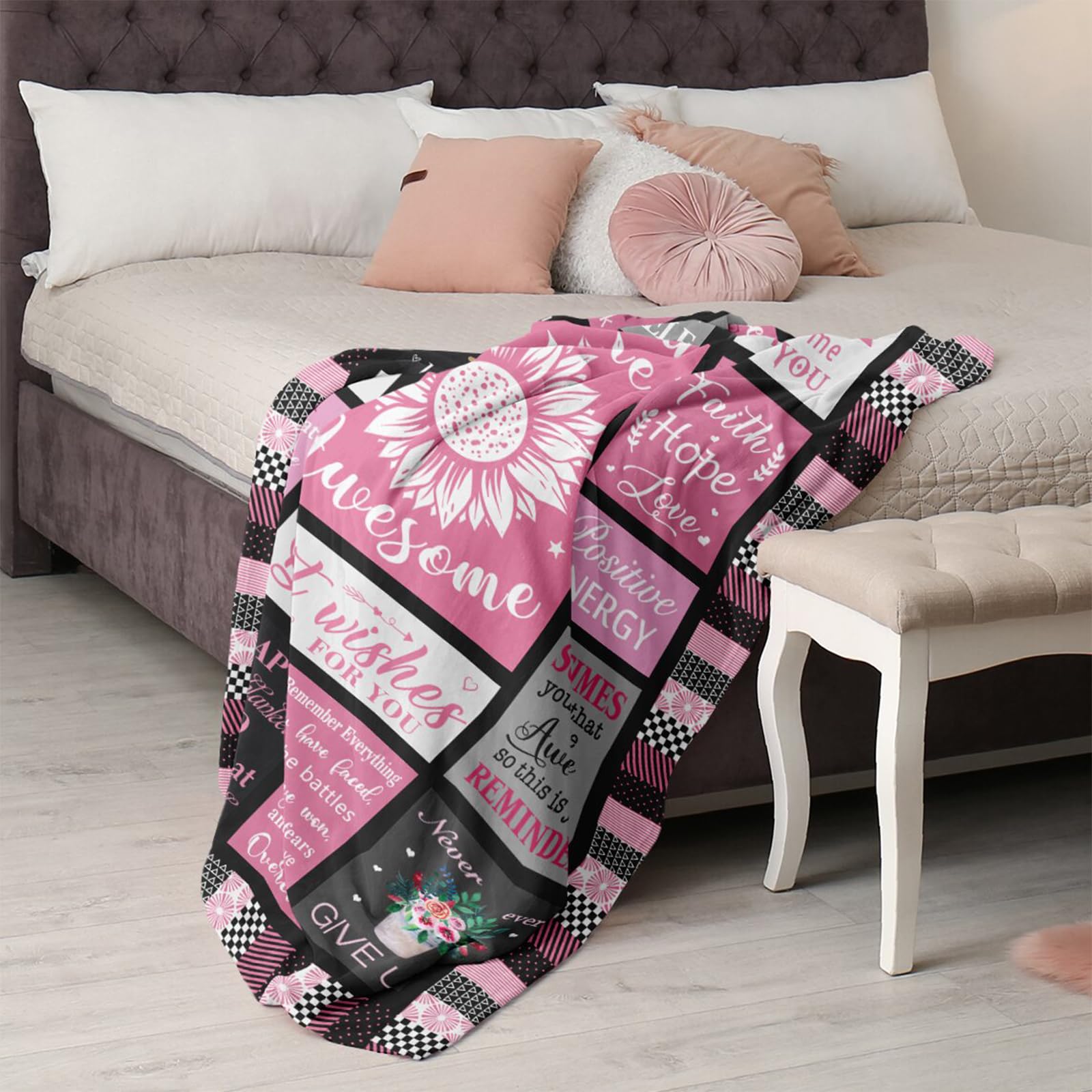 Coperta In Flanella Con Frasi Motivazionali – Regalo Per Donne, 130x150 Cm, Morbida, Per Interventi Chirurgici, Simpatia, Compleanno - 2