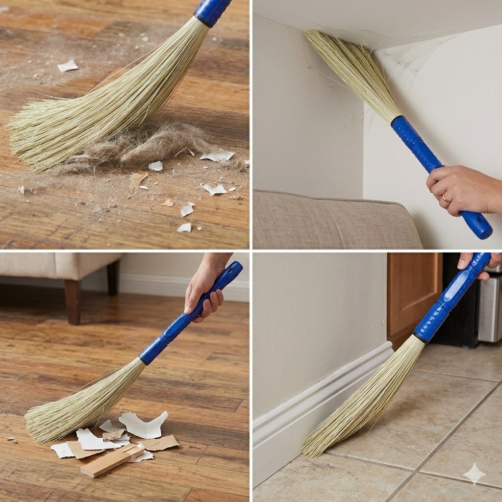 AIR O MATIC Plastic No Dust Broom Extra Long Soft Broom 3
