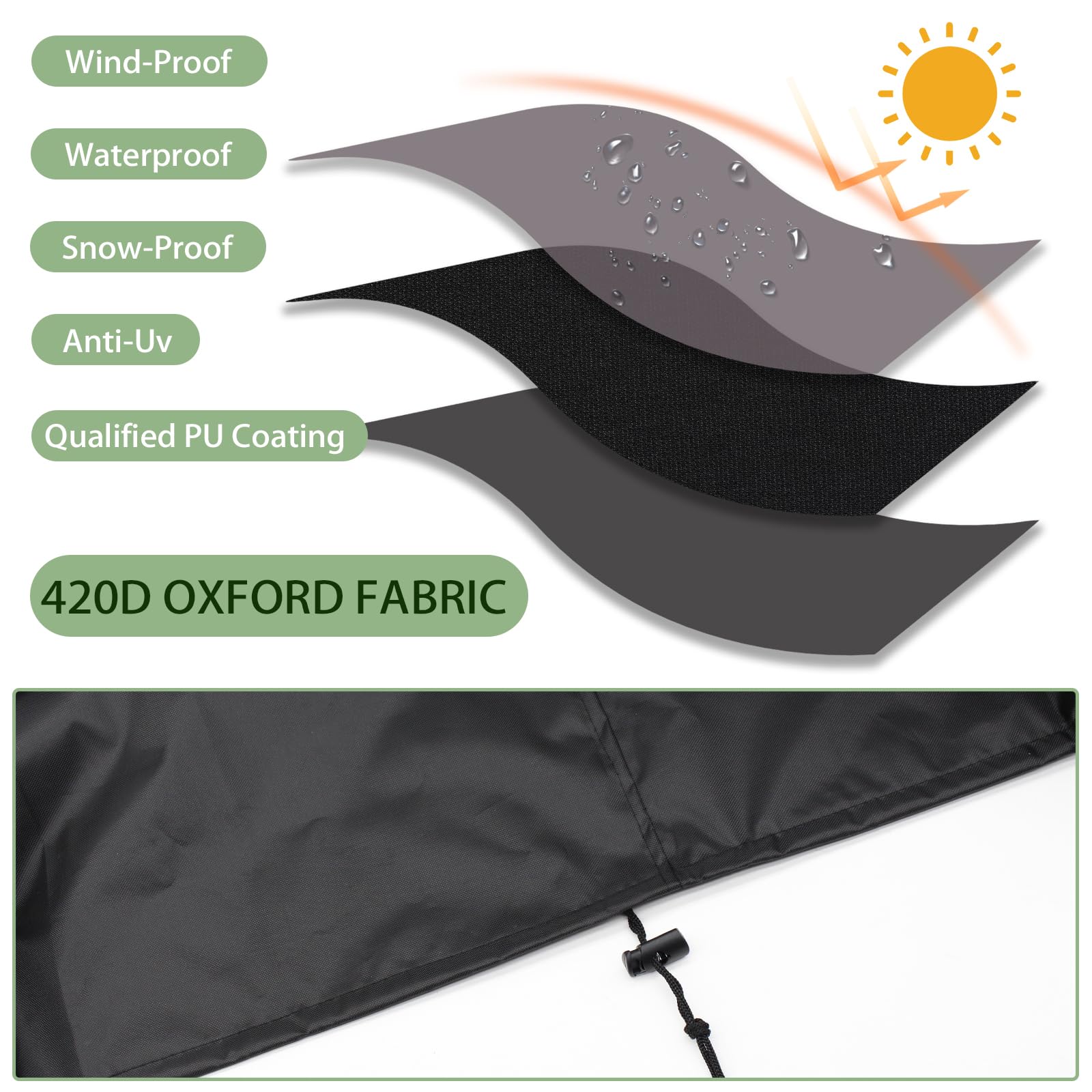 Housse de Protection Étanche pour Robot Tondeuse 78 x 56 x 36 cm – Oxford 420D Résistant, avec Cordon de Serrage, Anti-UV, Anti-Neige, Anti-Poussière, pour Usage Extérieur, avec Poignées