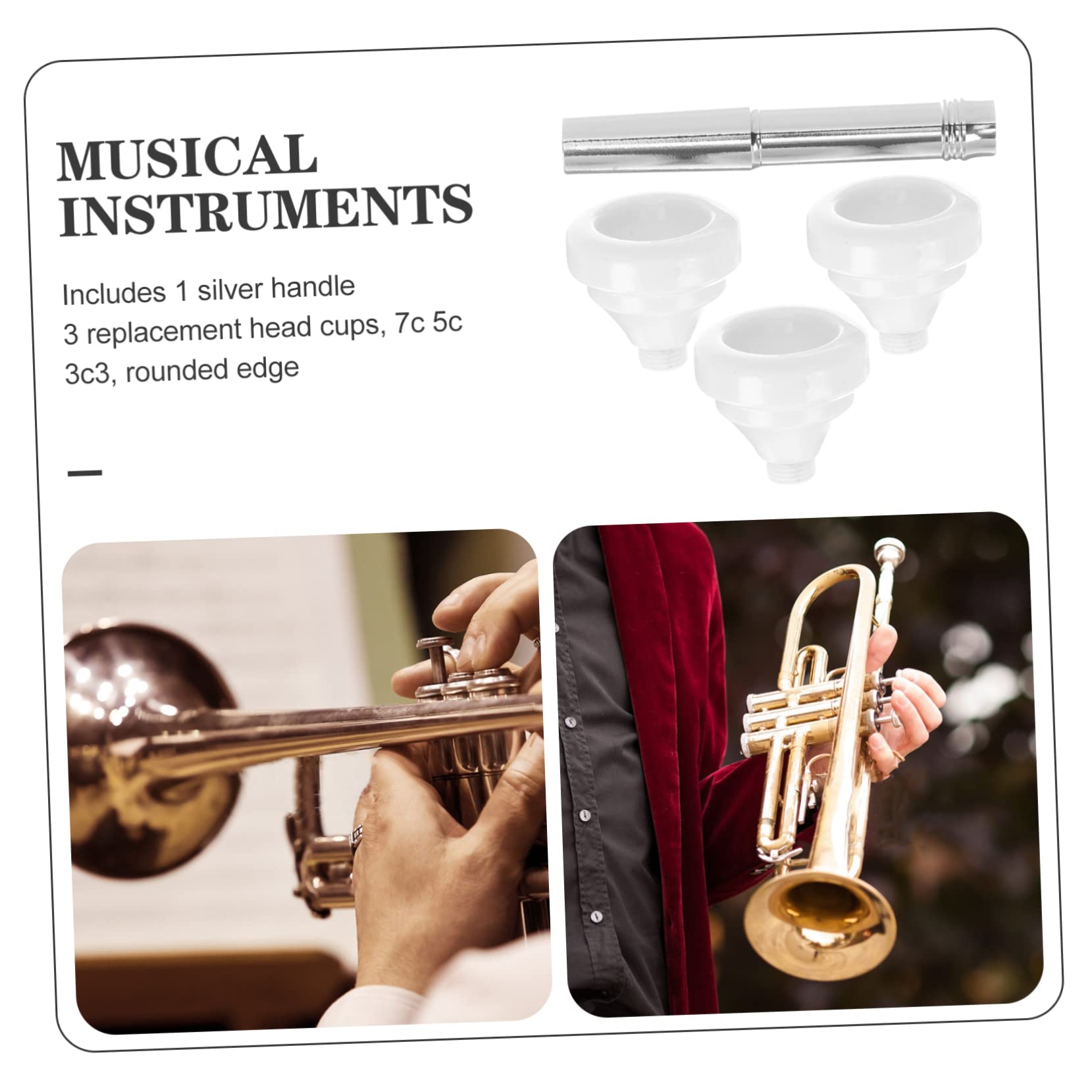 BESPORTBLE 1 Set Trumpet Mouthpiece Kit Trumpet Parts for Musicians Lightweight and Portable for Concerts and Events