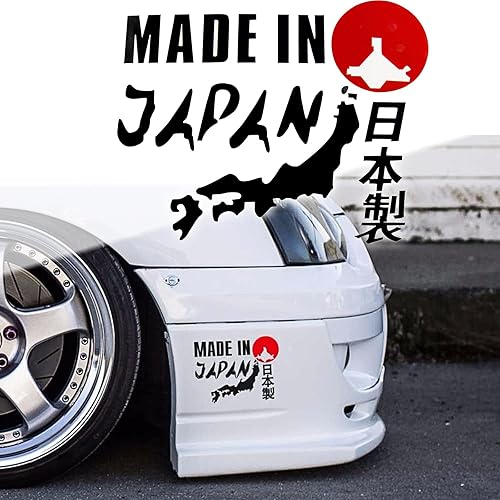 x xotic tech 1 calcomanía de vinilo hecha en Japón Rising Sun Kanji Black Nippon Map Decal de vinilo divertida y genial decoración para automóvil,