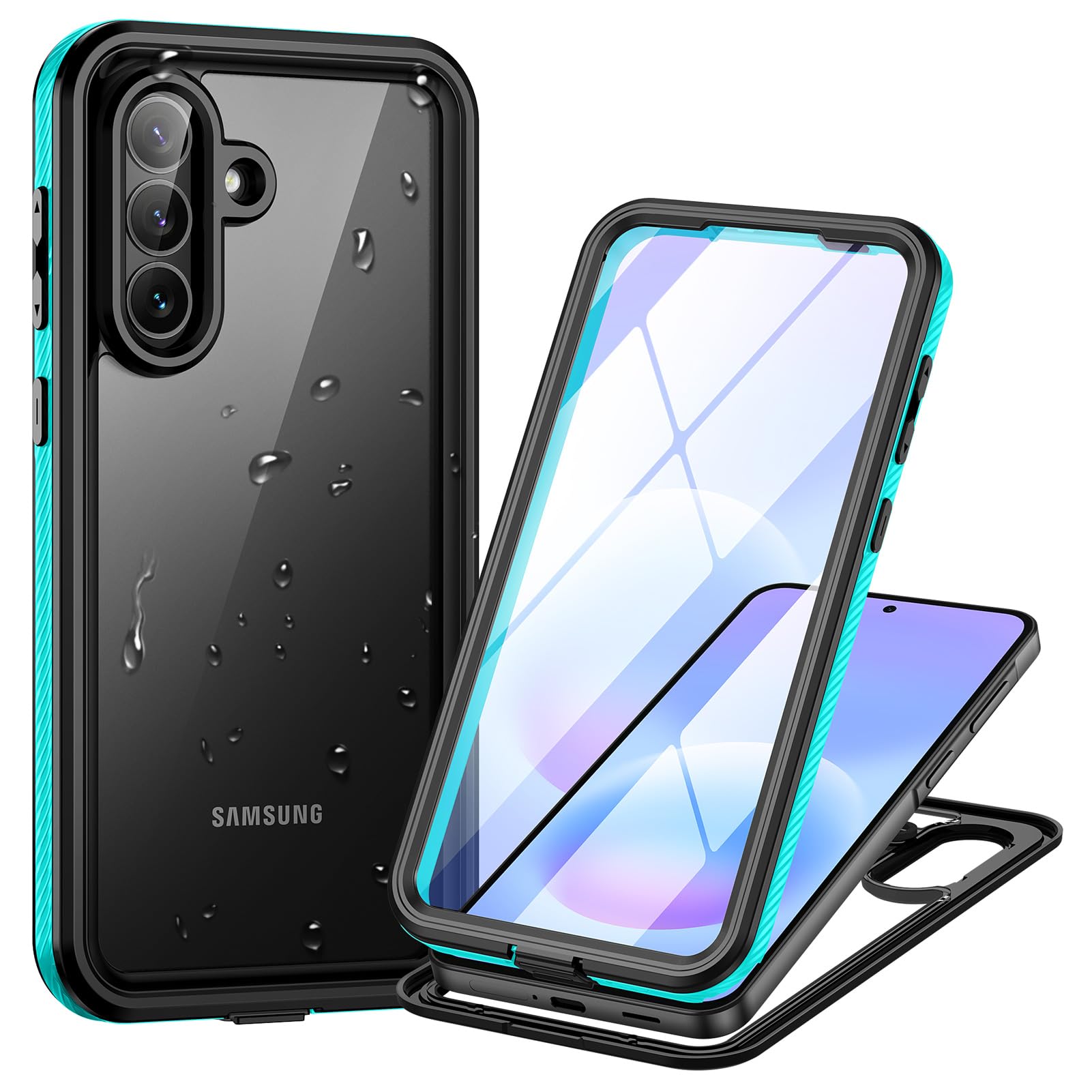 für Samsung Galaxy A57 5G Hülle,HandyHülle für Samsung A57 IP68 Wasserdicht 360 Schutzhülle,Stoßfest Staubdicht Outdoor Panzerhülle mit Eingebautem Displayschutz für Galaxy A57,Blau