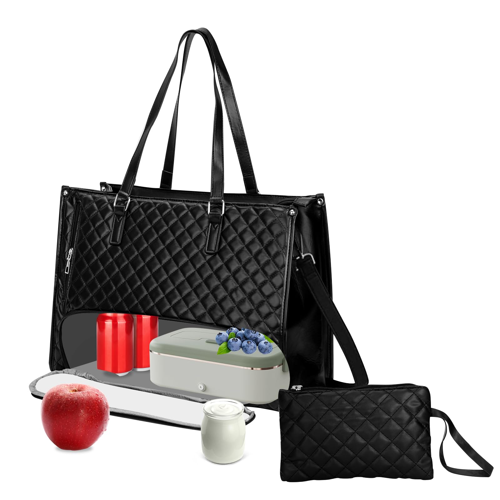 Bolsa Comida Trabajo Loncheras De Trabajo Lunch Bag, Kit De Computadora PortáTil (Adecuado Para Computadoras PortáTiles De 14 ") Con OpcióN De Tirantes Y Correas Para Hombros