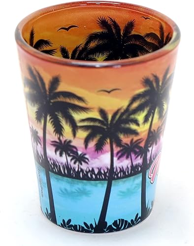 Miniatura 3 de Miami Florida Palm Sunset In and Out Vaso de chupito