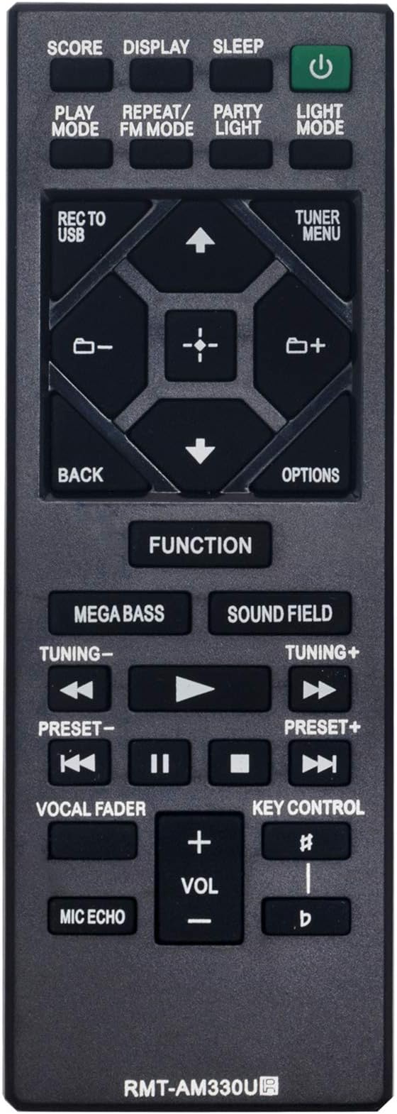 AIDITIYMI RMT-AM330U Replacement Remote Fit for Sony Home Audio MHC-V13 MHC-V21 MHC-V71 MHC-V77W MHC-V50 SHAKE-X30 SHAKE-X10 MHC-V90W MHC-M20 Remote