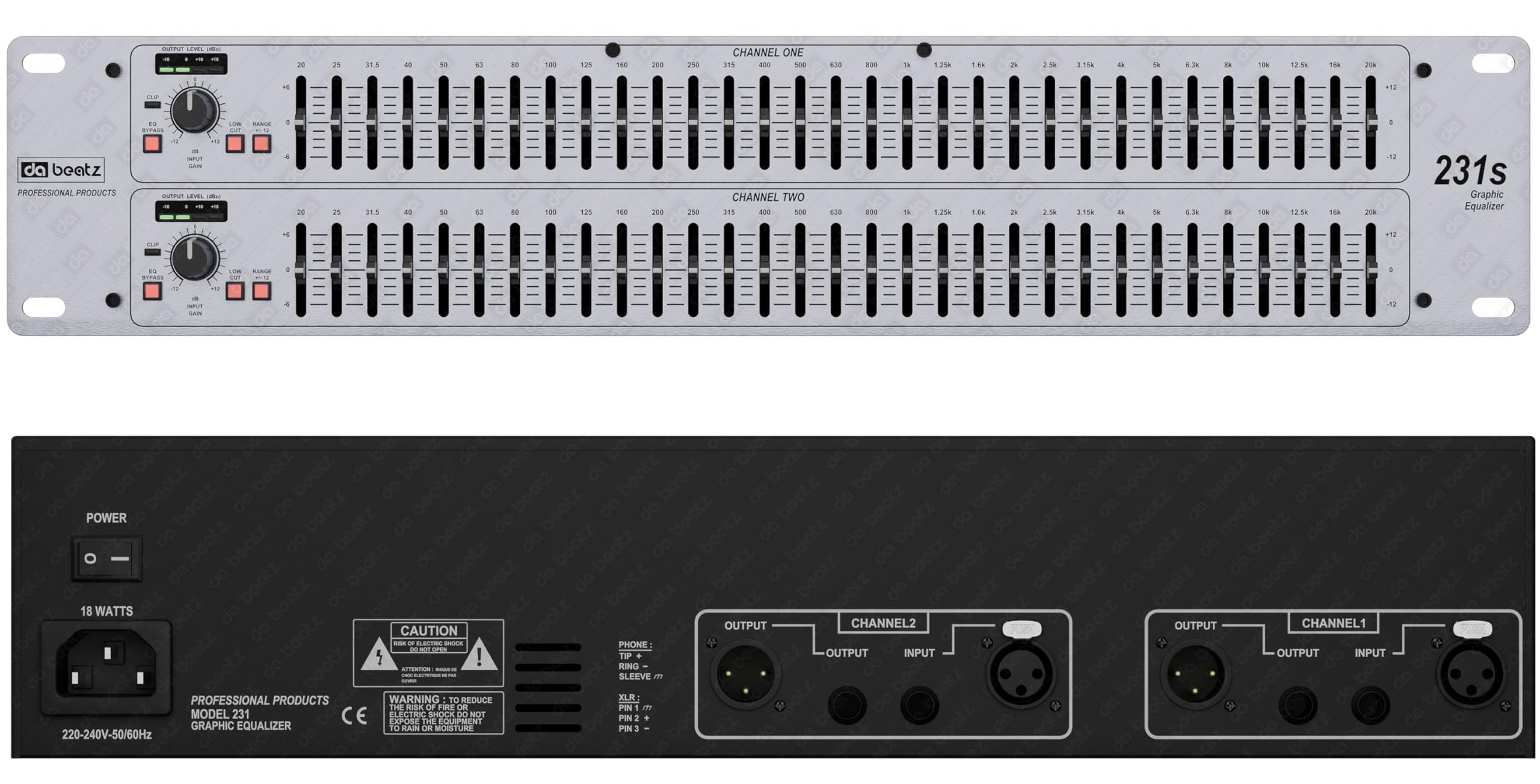 DBX 231 graphic equalizer グラフィックイコライザー Dabeatz Dual-Channel 31-Band Graphic Equalizer | Professional