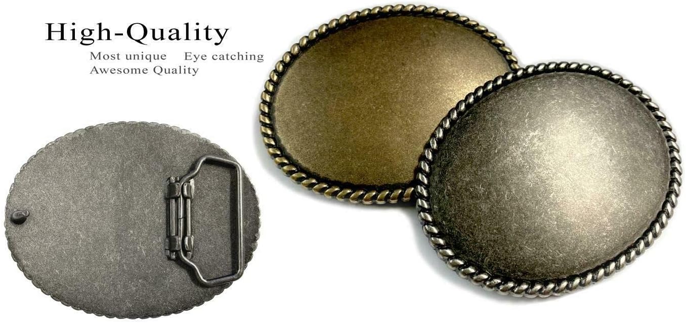 Replacement Belt Buckle Vintage Blank Plain Belt Buckle Fits 1-1/2"(38mm) Belt Strap-Multi-Style Options - Image 4