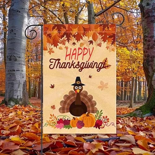 Zhudengxjl ZDM-521 Fall Thanksgiving Small Garden Flag 12X18 Inch Vertical Double Sided thumb #3