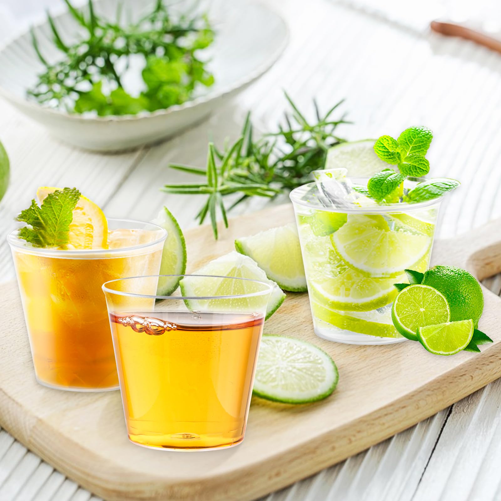 Lot de 500 Verres à Shot en Plastique, 3 cl/30 ml Gobelet Reutilisable, Verres à Liqueur, Transparent Verre en Plastique, Pour dégustations, fêtes