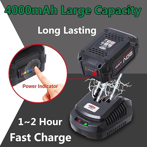 Miniatura 3 de Dobetter Llave de impacto inalámbrica Pistola de impacto de 12 pulgada, llaves de impacto de energía eléctrica de 4.0 Ah, 20 V máx. 400 N m Pistola