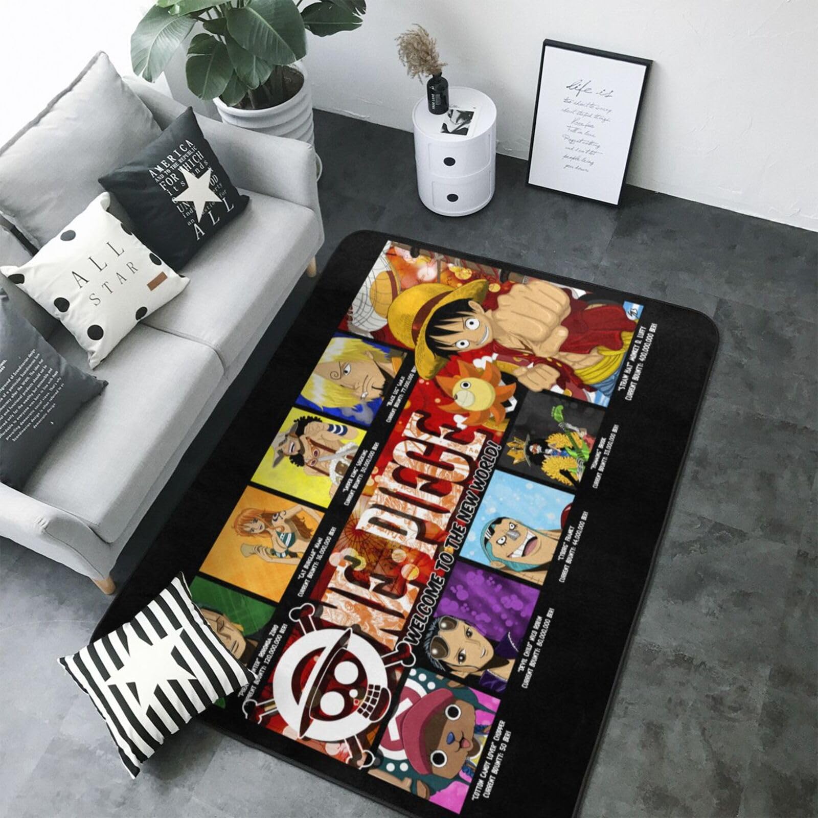Amazon｜カーペット ワンピース ONE PIECE ラグマット 絨毯 203x148cm