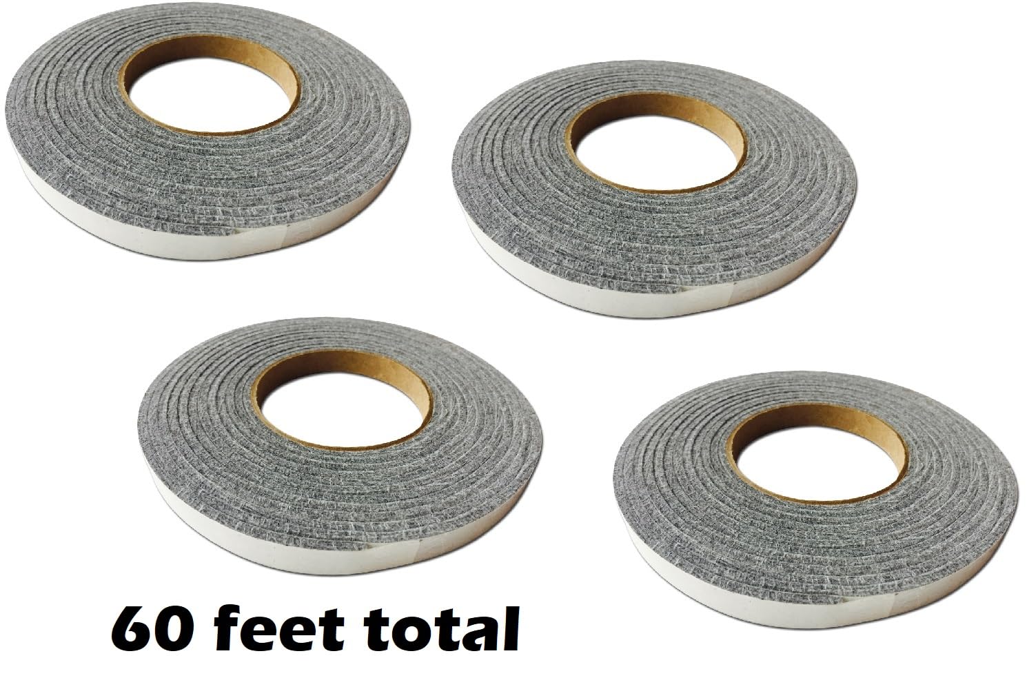 LavaLock 12 Grey High Performance BBQ Gaskets Smoker Seals - Self Stick 1/2 x 1/8 x 15 ft Long Hi -Temp (4)