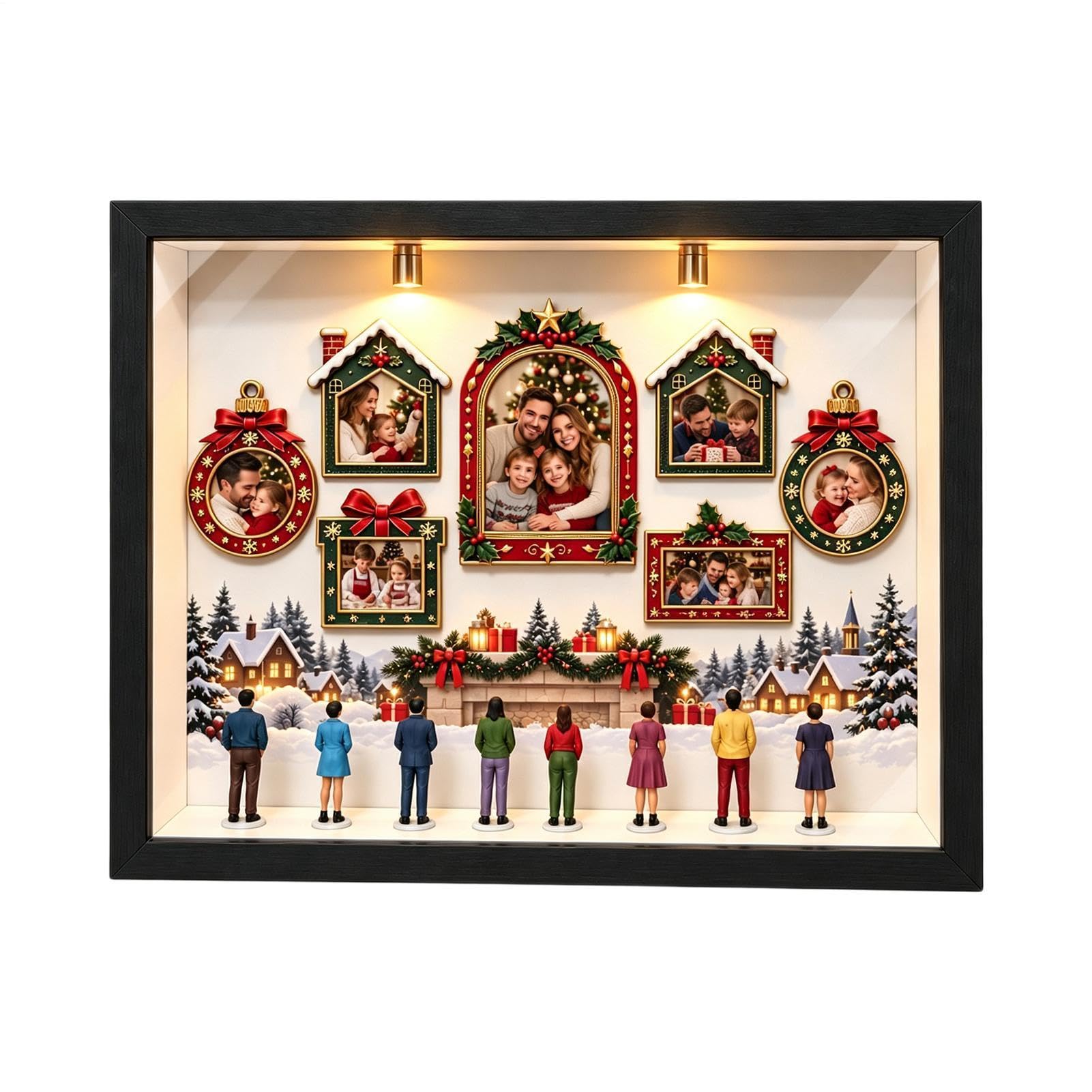 Zestaw muzealny Shadowbox, pudełko sylwetki muzeum Drewniana gablota z