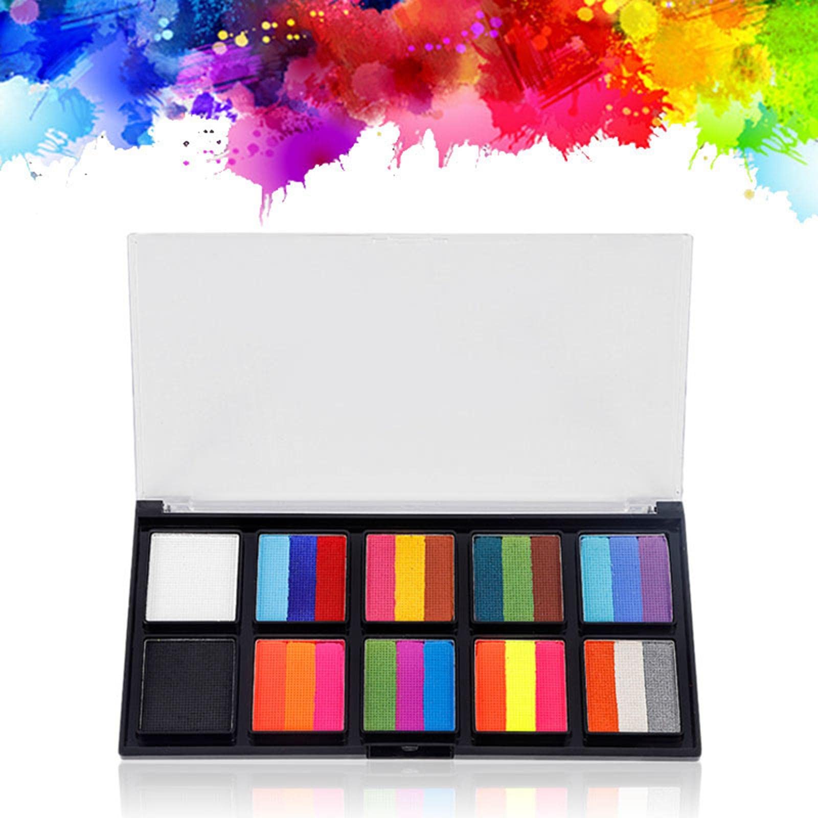 Ensemble de 2 Peintures pour Le Visage et Le Corps, Palette de Maquillage pour Adultes, 26 Couleurs