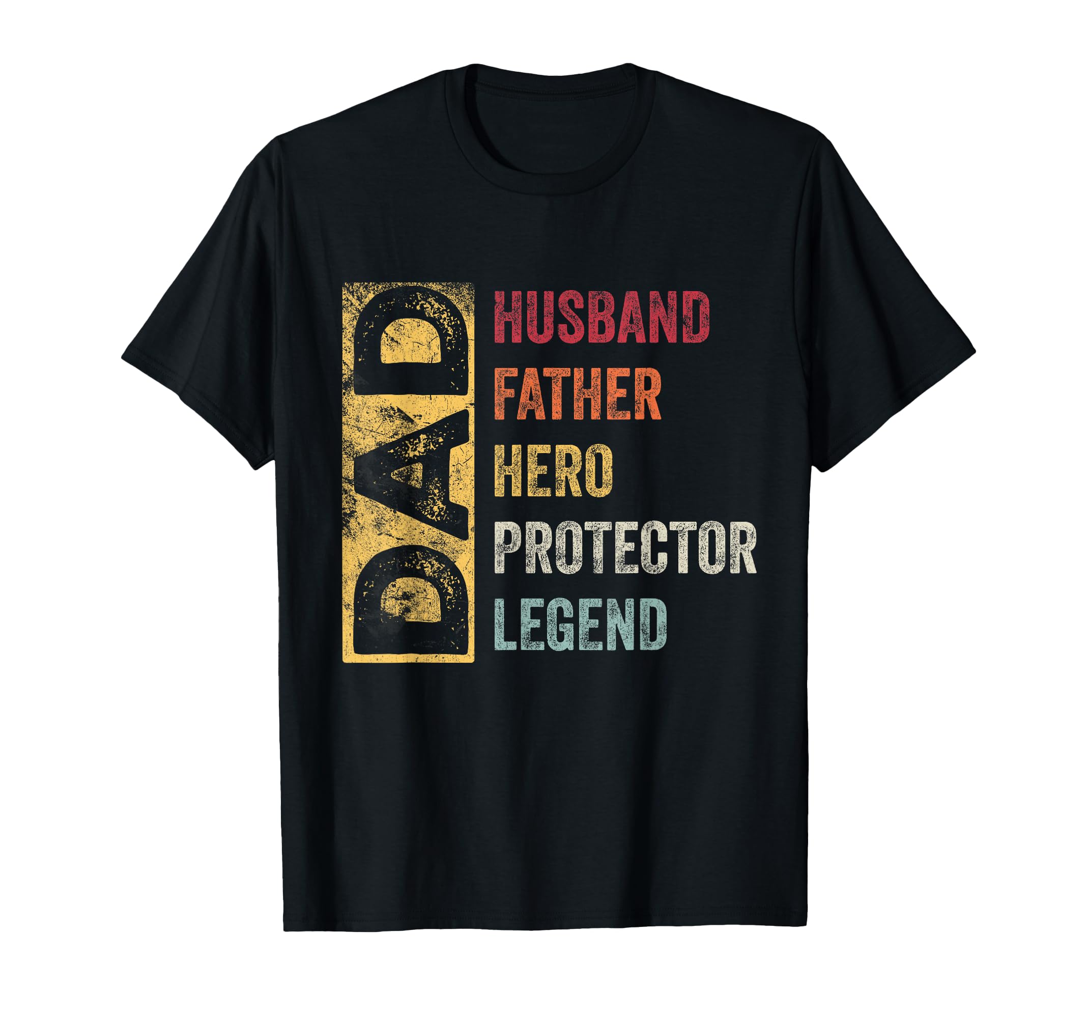 Retro Husband Father Hero Protector Legend Father Day Dad T-Shirt