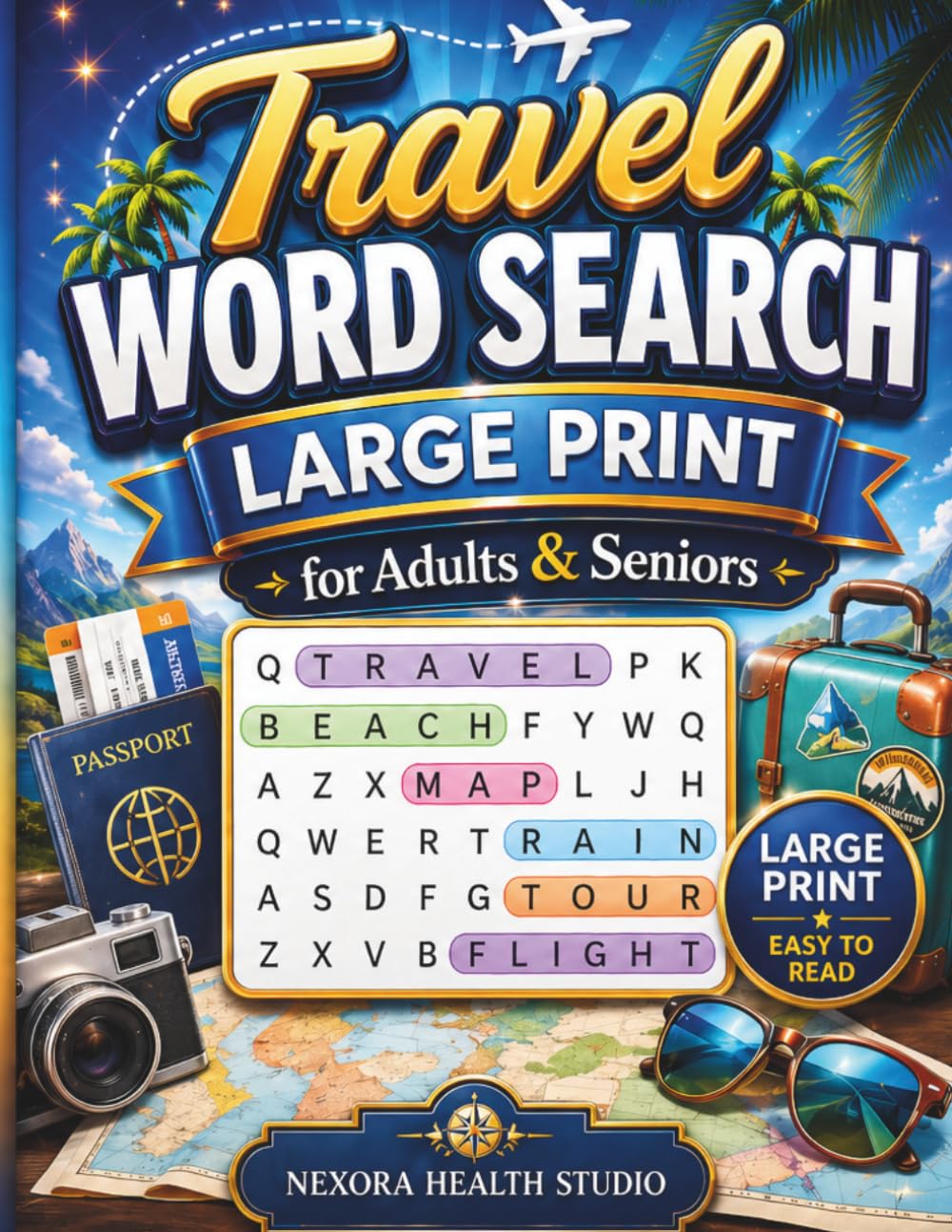 Travel Word Search: Large Print for Adults & Seniors