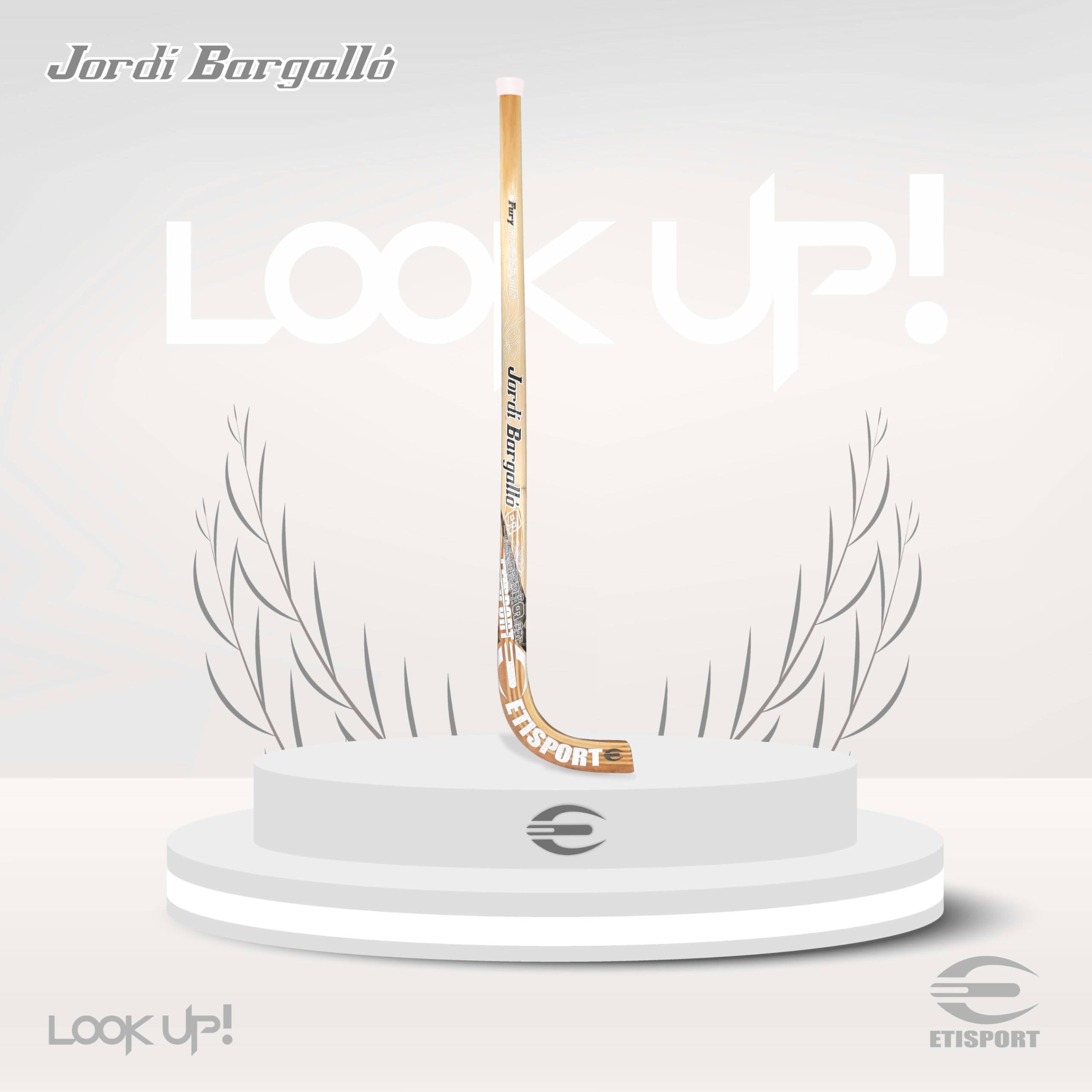 Bastone da Hockey Pista Professionale Jordi BARGALLÓ. Rigido, di Peso Medio e Impugnatura Sottile in Legno di Hickory. Lama Laminata con Fibra Esterna.