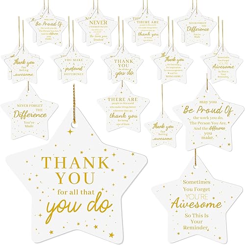 Sliner 18 piezas de regalos de Navidad de agradecimiento para compañeros de trabajo, regalos de equipo de apreciación de empleados, placa colgante