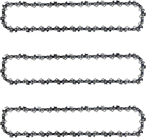 Miniatura 4 de 3 cadenas de motosierra de 10 pulgadas, cadena de repuesto para WORX WG309, cadena de 10 pulgadas para Sun Joe SWJ803E SWJ807E - 3/8 pulgadas, 050