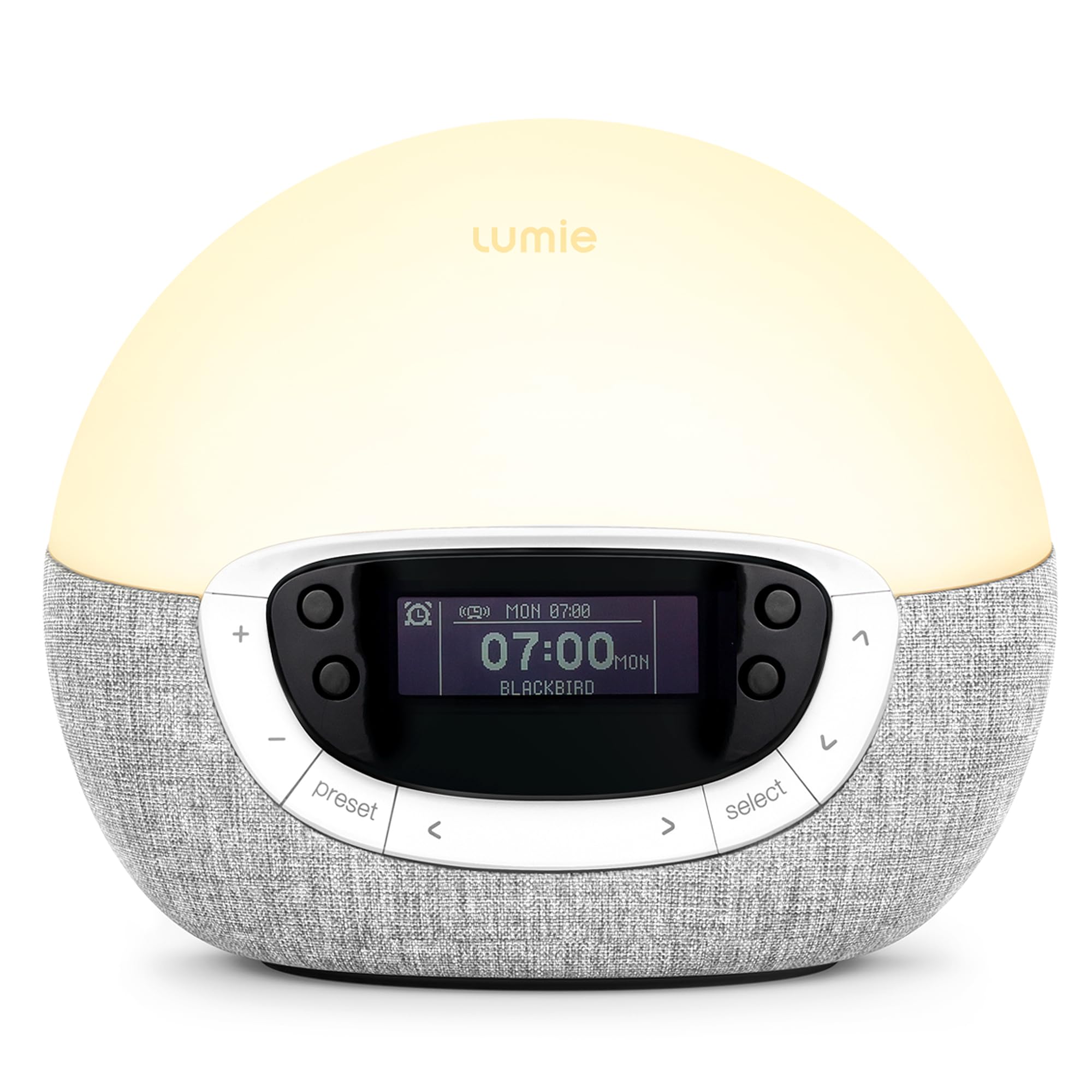 Lumie Bodyclock Shine 300 - Lichtwecker mit Radio, 15 Klängen und Einschlafsonnenuntergang