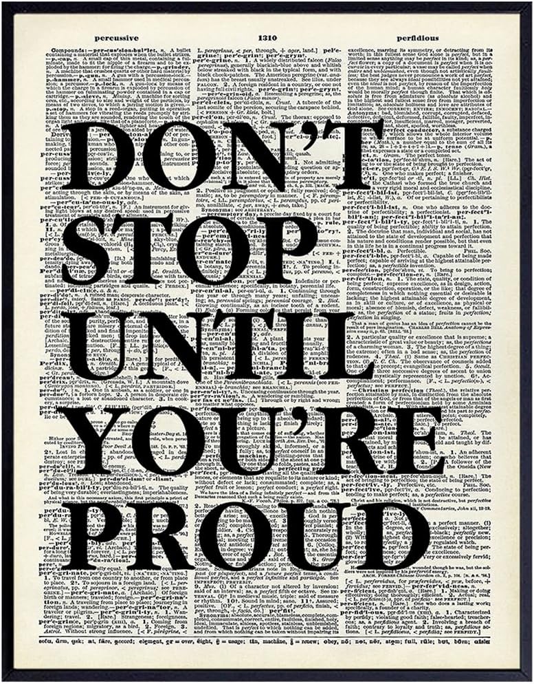 Home Office Inspirational Wall Art 11×14 – Motivational Quotes, positive Affirmation Wall Decor – Typography Art Poster – Entrepreneur, Classroom – Gift for Men Women – Gym Motivational Artwork