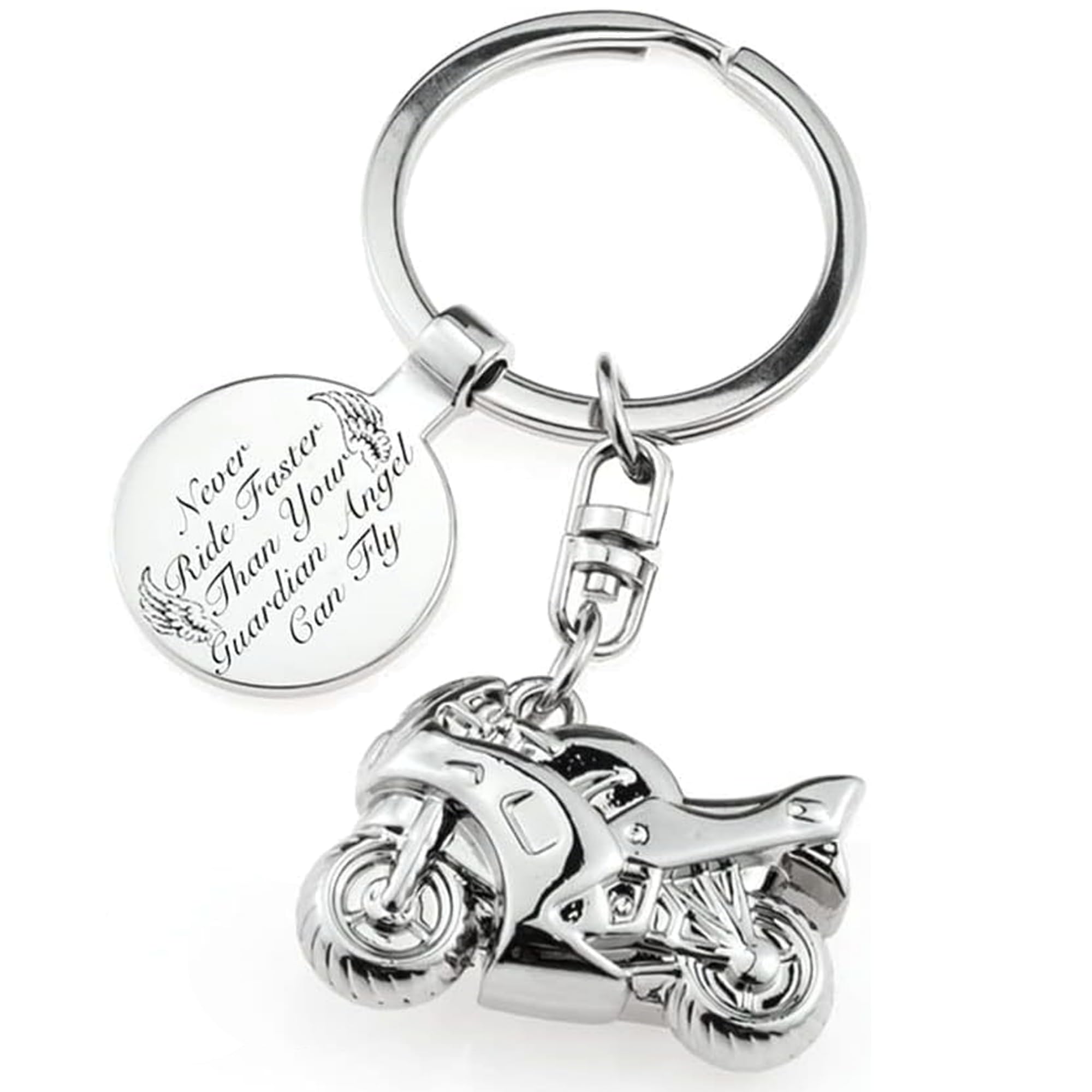 Personalised Motorbike/Motorcycle Keyring | Unique Gift for Bikers, New Drivers, Men and Women | Cool Keychain Accessories for Superbike, Keys and Bag