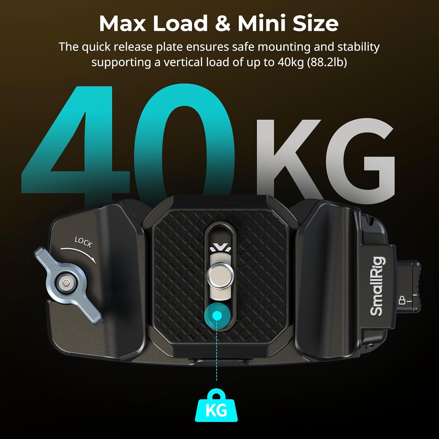 SMALLRIG Camera Clip with Plate, Quick Release System, Max Payload 40kg/88lb, for Sony, for Nikon, for Fujifilm, for DSLR Action Camera, Backpack Strap Clip Kit for Arca-Swiss - 5053 - Image 4