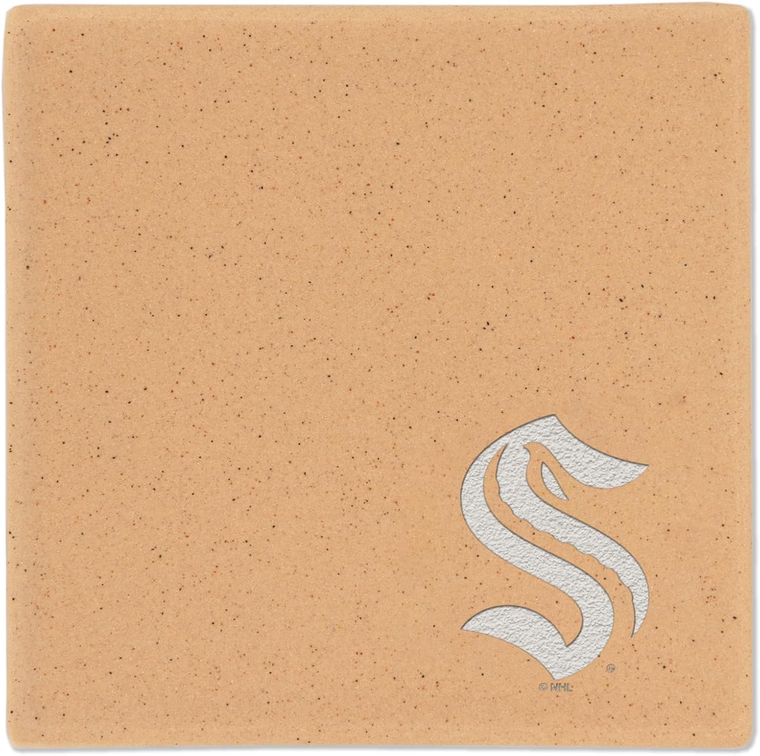 Rico Industries NHL Hockey Seattle Kraken Sand Laser Engraved Trendy Color Coaster