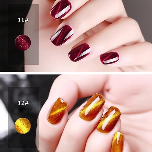 Miniatura 4 de Kit de esmalte de uñas de gel  Juego de esmalte de uñas de gel magnético ojo de gato, esmalte de uñas de gel UV LED, juego de regalo de manicura