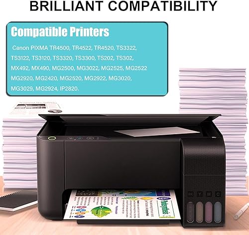 Miniatura 4 de PRYZALO Cartucho de tinta de repuesto 245XL para Canon 245XL 246XL Combo Pack PG-245XL CL-246XL para impresora Pixma TR4520 TR4527 MG2522 MG2520