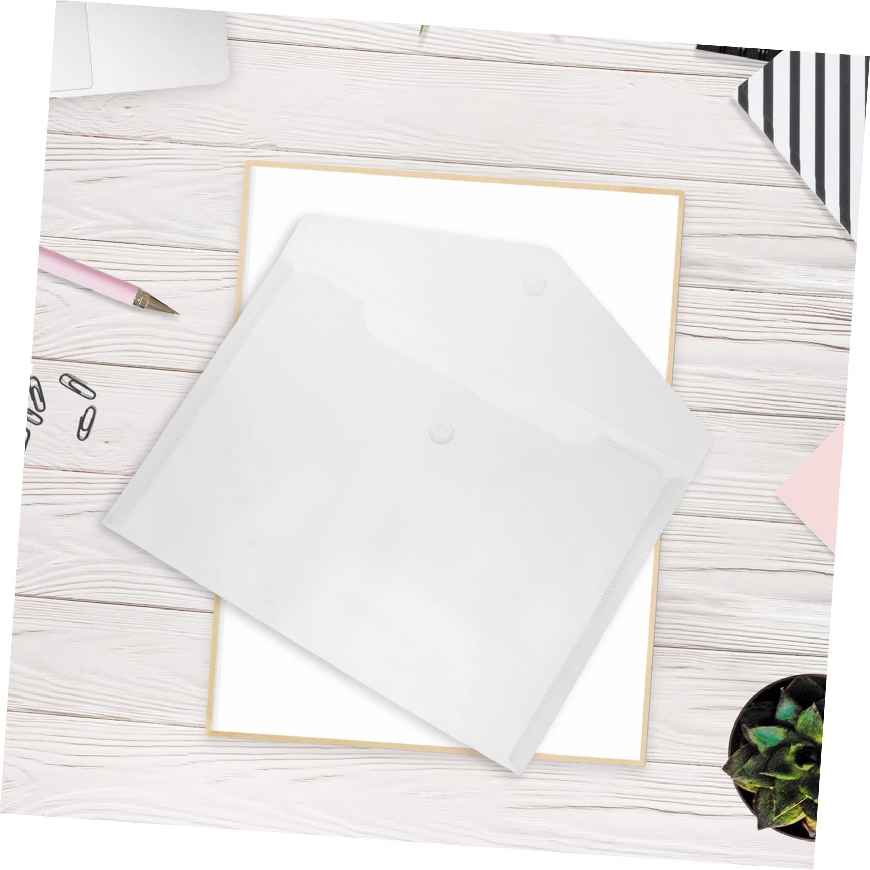 A4 Dokumententaschen Aus Kunststoff Mit Druckknopf Transparent Wiederverwendbar 40 Stück Büro Und Reise Organizer Für Dokumente Verträge Und Visitenkarten