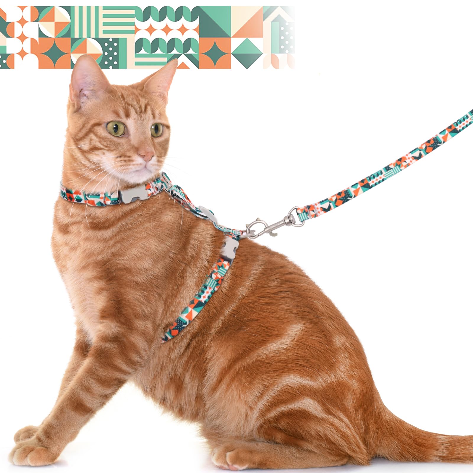 Supet Cat Harness and Leash Escape Proof, Adjustable Cat Leash and Harness Set for Walking, Lightweight Cat Harness for Large Small Kittens