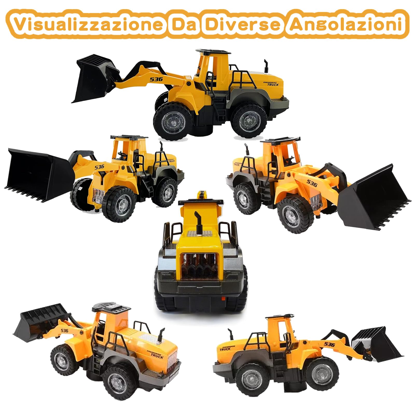 Bulldozer Jouet, marche automatique avec son et lumière véhicules de chantier, camion de chantier Bulldozer, jouet de sable minière, avec lumières et musique multiples, pour enfants de 3 à 7