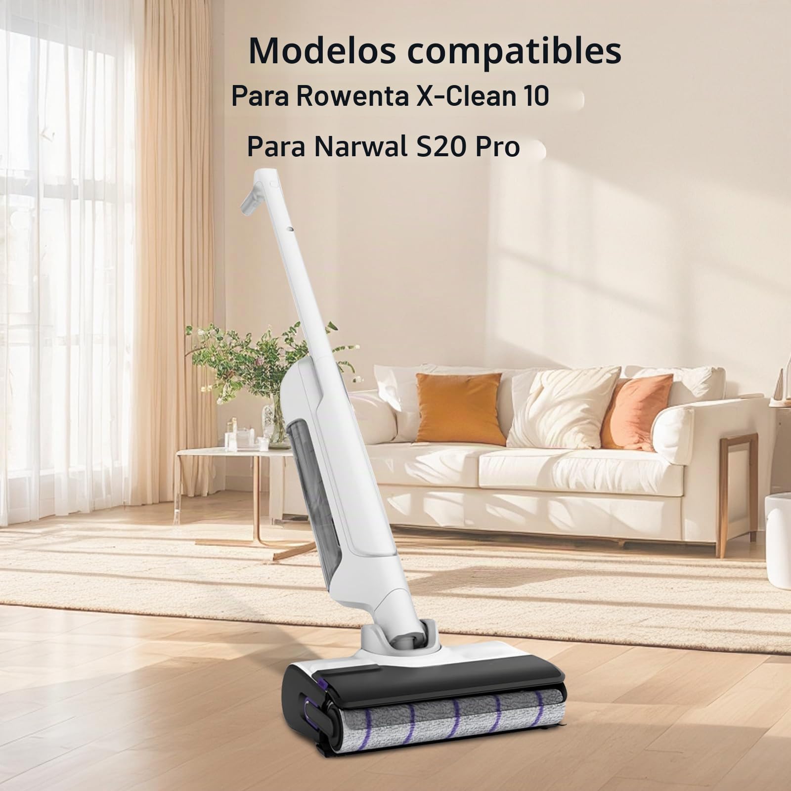 Repuestos Cepillo Rodillo Para Rowenta X-Clean 10, Para Narwal S20 Pro accesorios Aspirador en Seco y Húmedo, 2 Cepillos + 2 Filtros + Cepillo Limpiador