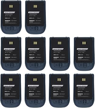 10pcs Replacement Battery Compatible with Ascom 9d62, D62, D62 DECT, DH4-ACAB, i62, i62 Messenger, i62 Protector, i62 Talker;Fits PN. 5530000102, 660190, 660190/R2B, 660217 900mAh / 3.33Wh