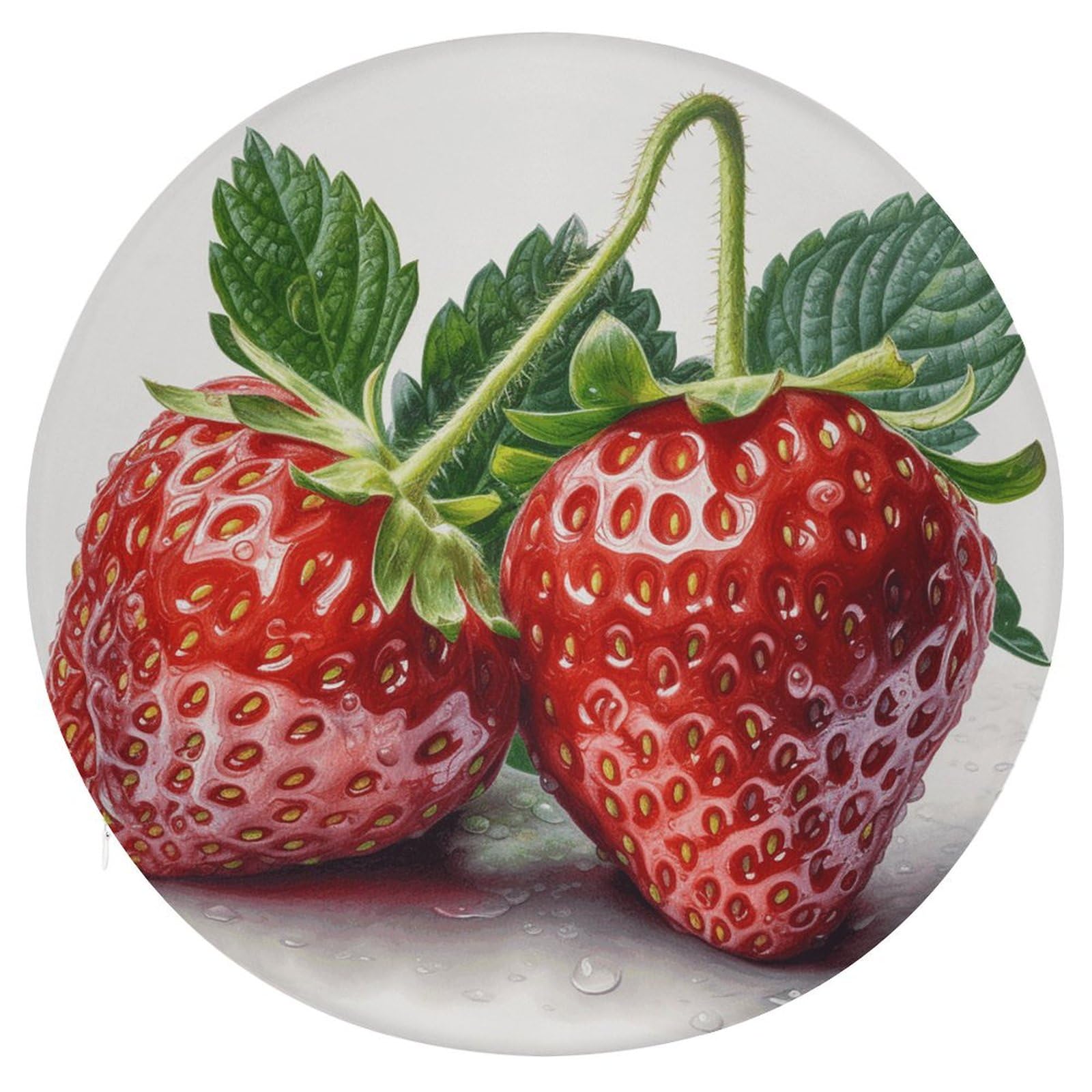 Housses de coussin de chaise rondes fraises pour repas en terrasse