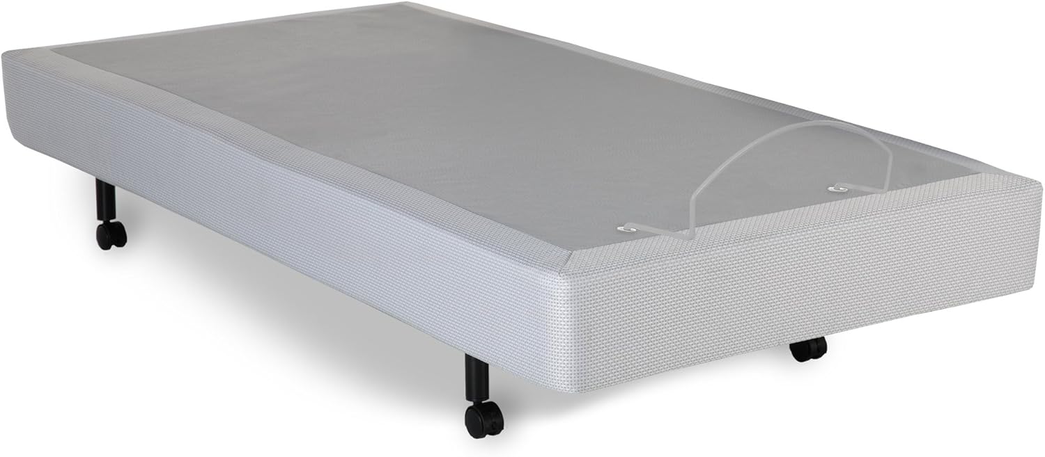 Fashion Bed Group S-Cape Adjustable Bed Base with Wall Hugger Movement and Full Body Massage, Twin, X-Large, Gray