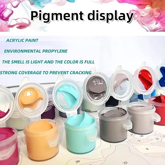 Bird Frame Paint by Numbers Kit for Adults, Paint by Numbers on Canvas Flower, Easy DIY Acrylic Oil Kits with Brushes, Crafts for Adults, Hobbies for Women, Room Decor, Gifts for Women 8x12in 8-7674