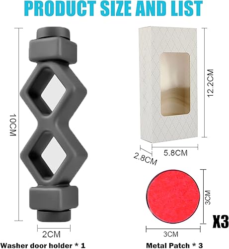 Miniatura 6 de NICENICY Accesorio de puerta de lavadora de carga frontal, magnético Accesorio de puerta de lavadora para mantener la puerta de la lavadora de carga