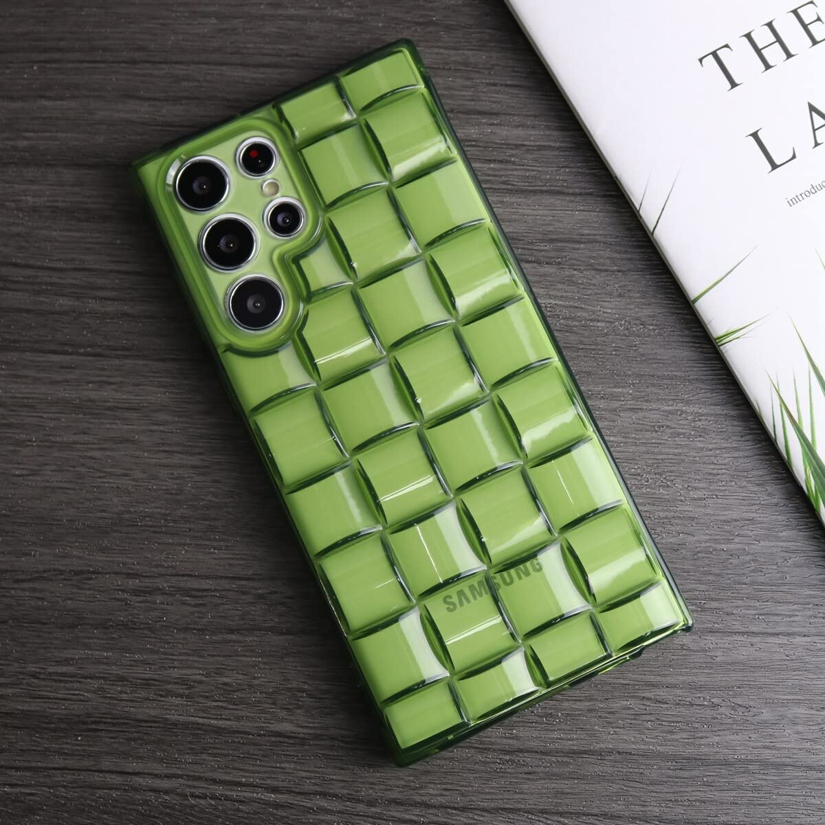 Amazon.co.jp: Galaxy S22 Ultraケース クリア チェック柄 アルパイン